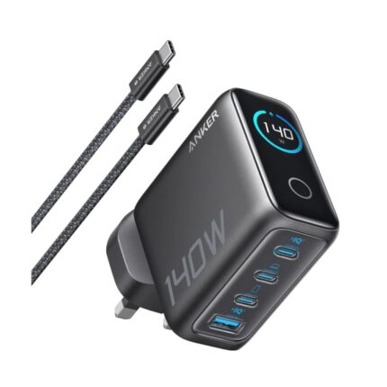 أنكر شاحن بقوة 140 وات 4 مداخل مع كابل USB-C